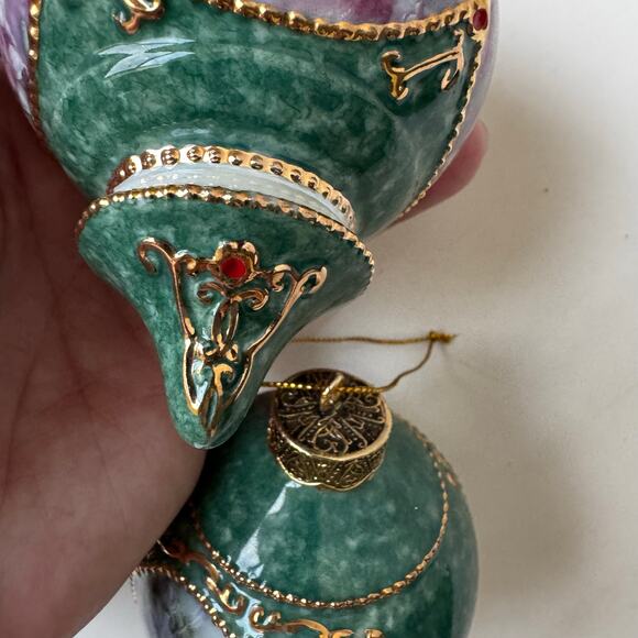 VTG The Bradford Exchange 1998 Hummingbird Series Ceramic 4” Ornaments Set of 4 - Picture 12 of 16